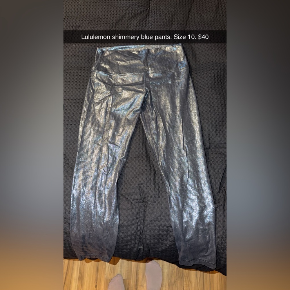 Lululemon Athletica Shimmery Blue Leggings